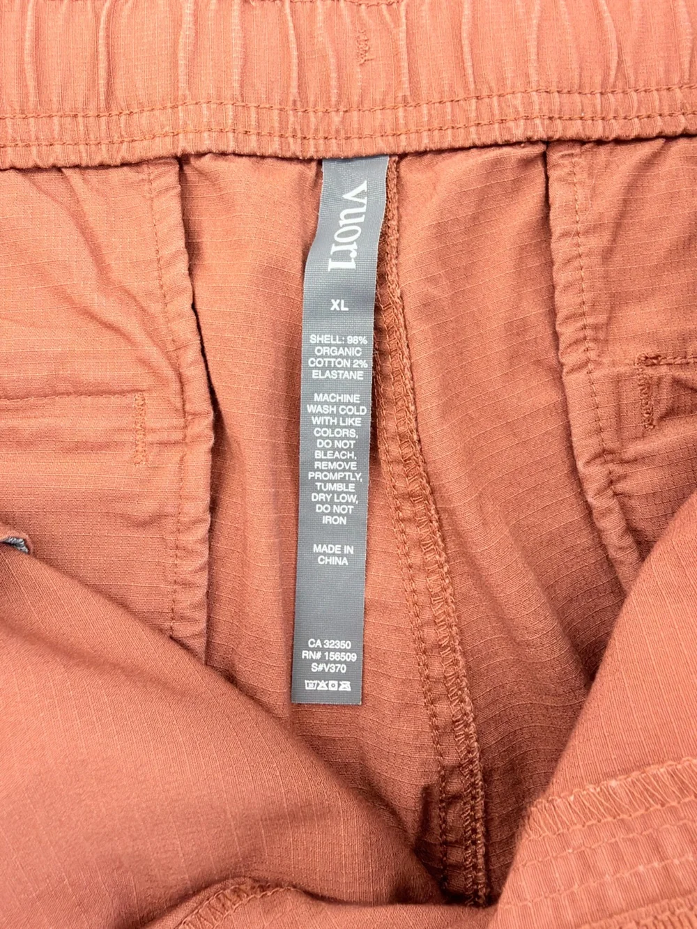 Vuori Men's Ripstop Shorts burnt orange terracotta color size XL 8” inseam